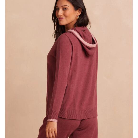 Summersalt Knit Hooded Sweater Cashmere Merino Wool Pullover Cozy Lounge Flaw S - Picture 3 of 11